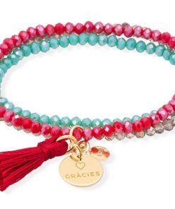 Pulseras Marina Garcia | Pulsera Zen Habana Con Chapa Gr Cies