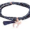 Pulseras Marina Garcia | Pulsera Zen Azul En Plata Rosa