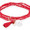 Pulseras Marina Garcia | Pulsera Zen Coral En Plata Rosa