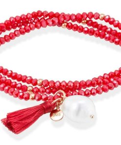 Pulseras Marina Garcia | Pulsera Zen Coral En Plata Rosa