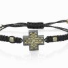 Pulseras Marina Garcia | Pulsera Cruz Pave Champan En Plata