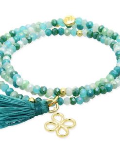 Pulseras Marina Garcia | Pulsera Zen Menta Con Trebol