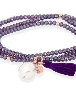 Pulseras Marina Garcia | Pulsera Zen Malva En Plata Rosa