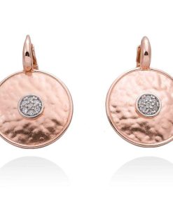 Pendientes Marina Garcia | Pendientes Sidney Blanco En Plata Rosa