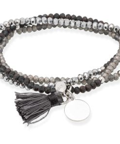 Pulseras Marina Garcia | Pulsera Zen Gris En Plata