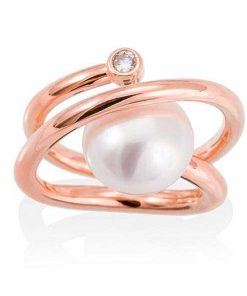 Anillos Marina Garcia | Anillo Wham Perla En Plata Rosa