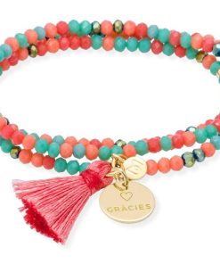 Pulseras Marina Garcia | Pulsera Zen Mandarina Con Chapa Gr Cies