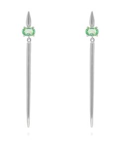 Pendientes Marina Garcia | Pendientes Galaxy Pincho Verde En Plata