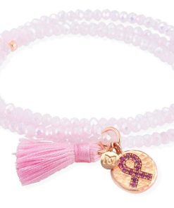 Pulseras Marina Garcia | Pulsera Zen Rosa En Plata Rosa