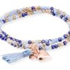 Pulseras Marina Garcia | Pulsera Zen Azul En Plata Rosa