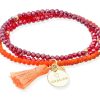 Pulseras Marina Garcia | Pulsera Zen Ne N Naranja Con Chapa Gracias