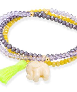 Pulseras Marina Garcia | Pulsera Zen Ne N Amarilla Con Elefante