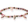 Pulseras Marina Garcia | Pulsera Leaves Multicolor En Plata Rosa