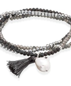 Pulseras Marina Garcia | Pulsera Zen Gris En Plata