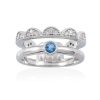 Anillos Marina Garcia | Anillo Laze Azul En Plata