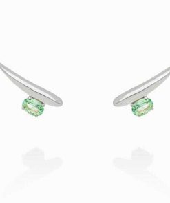 Pendientes Marina Garcia | Pendiente Trepador Galaxy Verde En Plata