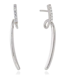 Pendientes Marina Garcia | Pendientes Jump Blanco En Plata