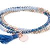 Pulseras Marina Garcia | Pulsera Zen Azul En Plata Rosa