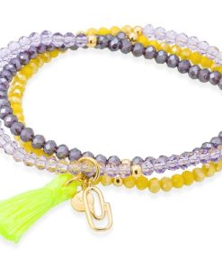 Pulseras Marina Garcia | Pulsera Zen Ne N Amarilla Con Clip Amistad