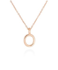 Gargantillas Marina Garcia | Colgante Letra O En Oro Rosa 18Kt