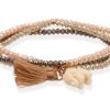 Pulseras Marina Garcia | Pulsera Zen Marr N En Plata Rosa