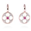 Pendientes Marina Garcia | Pendientes Firenze Fucsia En Plata Rosa