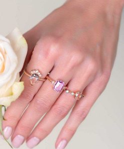 Anillos Marina Garcia | Anillo Cannes Rosa En Plata Rosa