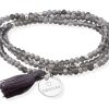 Pulseras Marina Garcia | Pulsera Zen Grafito Con Chapa Gracias