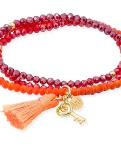 Pulseras Marina Garcia | Pulsera Zen Ne N Naranja Con Llave