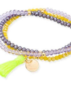 Pulseras Marina Garcia | Pulsera Zen Ne N Amarilla Con Peseta