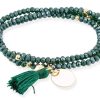 Pulseras Marina Garcia | Pulsera Zen Verde Con Chapa