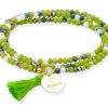 Pulseras Marina Garcia | Pulsera Zen Ne N Pistacho Con Chapa Mam