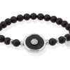 Pulseras Marina Garcia | Pulsera Moon Negro En Plata