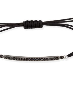 Pulseras Marina Garcia | Pulsera Suite Negro En Plata Negra