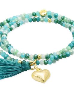 Pulseras Marina Garcia | Pulsera Zen Menta Con Coraz N