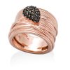 Anillos Marina Garcia | Anillo Fills Negro En Plata Rosa