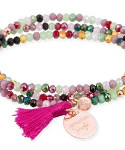 Pulseras Marina Garcia | Pulsera Zen Rosa En Plata Rosa