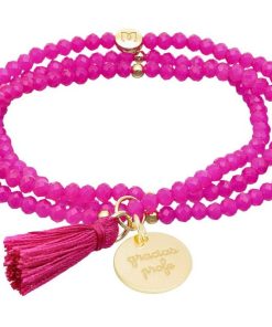 Pulseras Marina Garcia | Pulsera Zen Fucsia Con Profe