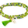 Pulseras Marina Garcia | Pulsera Zen Ne N Pistacho Con Clip Amistad