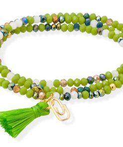 Pulseras Marina Garcia | Pulsera Zen Ne N Pistacho Con Clip Amistad