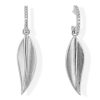 Pendientes Marina Garcia | Pendientes Leaves Blanco En Plata