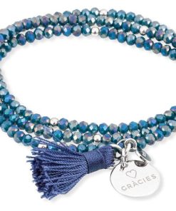 Pulseras Marina Garcia | Pulsera Zen Azul En Plata