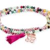 Pulseras Marina Garcia | Pulsera Zen Rosa En Plata Rosa