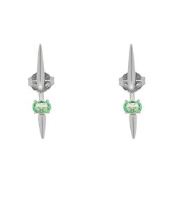 Pendientes Marina Garcia | Pendientes Galaxy Pincho Verde En Plata