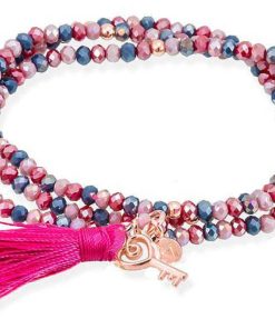 Pulseras Marina Garcia | Pulsera Zen Fucsia Con Llave