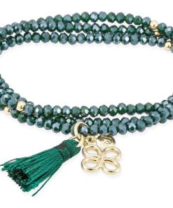 Pulseras Marina Garcia | Pulsera Zen Verde Con Trebol