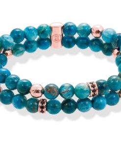 Pulseras Marina Garcia | Pulsera Tao Azul En Plata Rosa