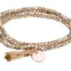 Pulseras Marina Garcia | Pulsera Zen Dorado En Plata Rosa