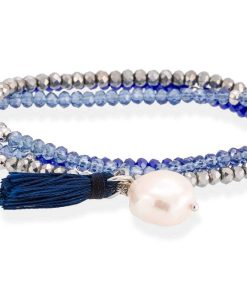 Pulseras Marina Garcia | Pulsera Zen Azul En Plata