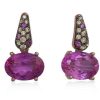 Pendientes Marina Garcia | Pendientes Kelly Fucsia En Plata Rosa